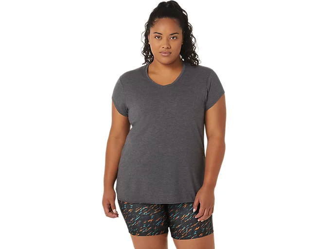 WOMEN'S HEATHER VNECK TOP