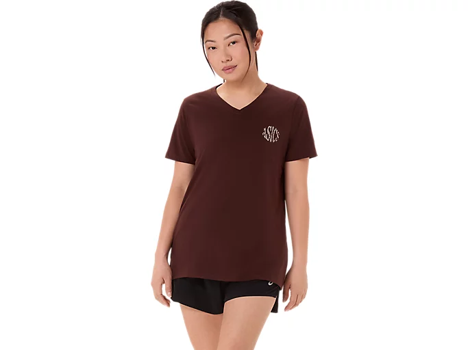 WOMEN'S ASICS NATURE V-NECK SHORT SLEEVE TEE