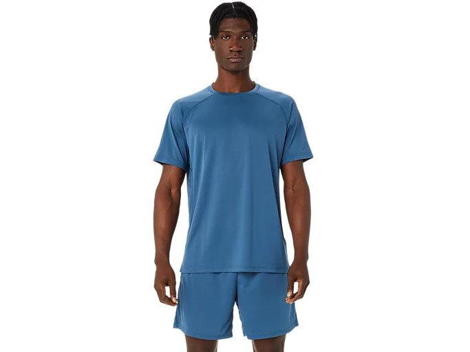 VENTED KNIT SHORT SLEEVE TOP