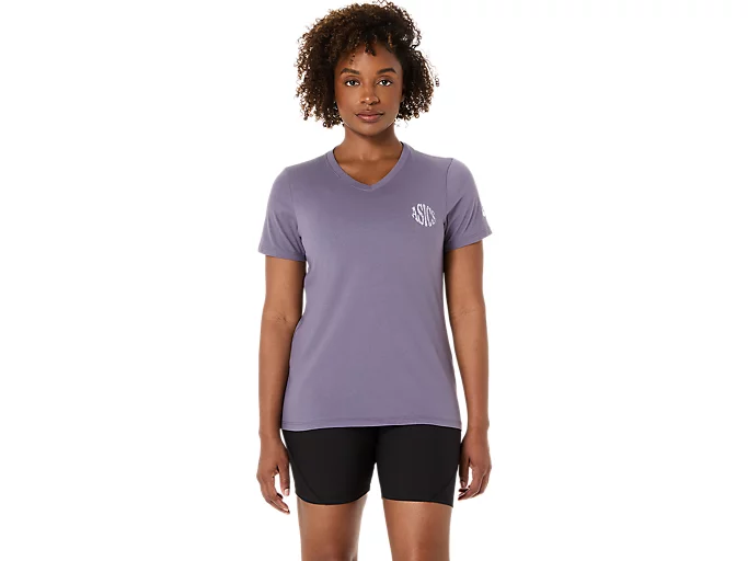 WOMEN'S ASICS NATURE V-NECK SHORT SLEEVE TEE