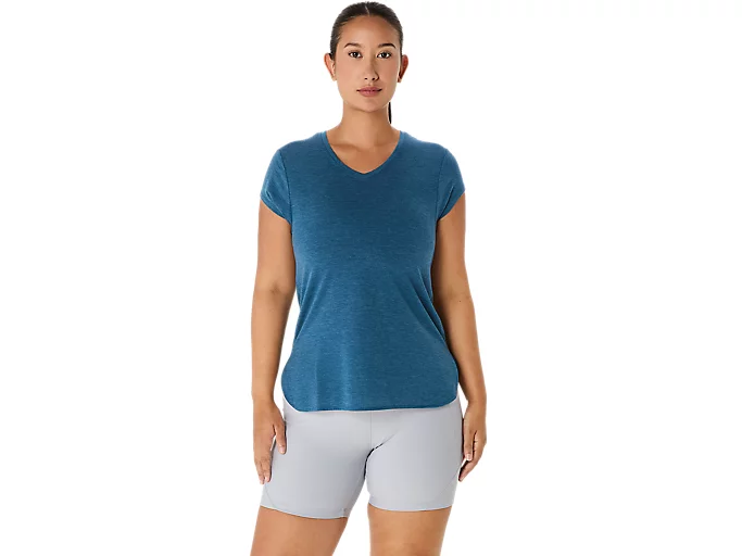 WOMEN'S HEATHER VNECK TOP