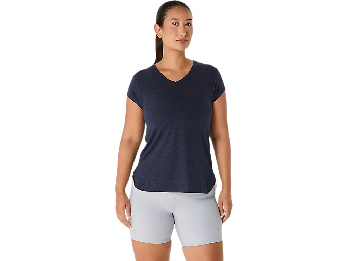 WOMEN'S HEATHER VNECK TOP