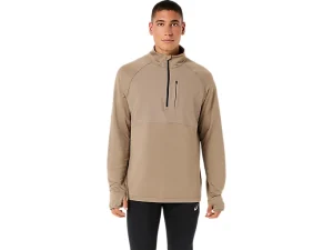 WAFFLE KNIT HALF ZIP